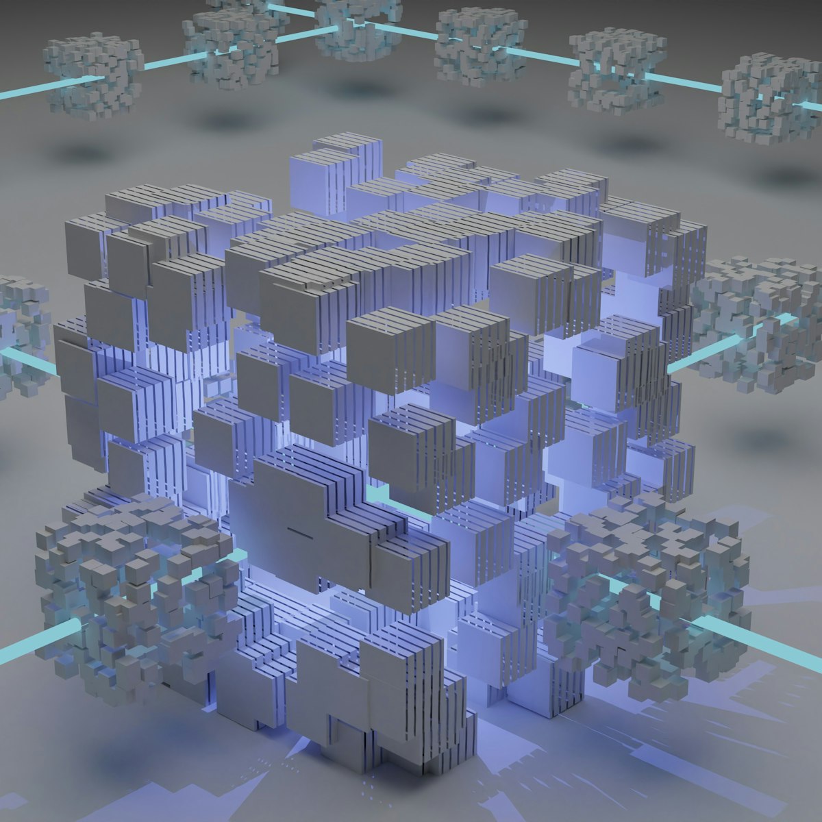 Abstract 3D technology visualization